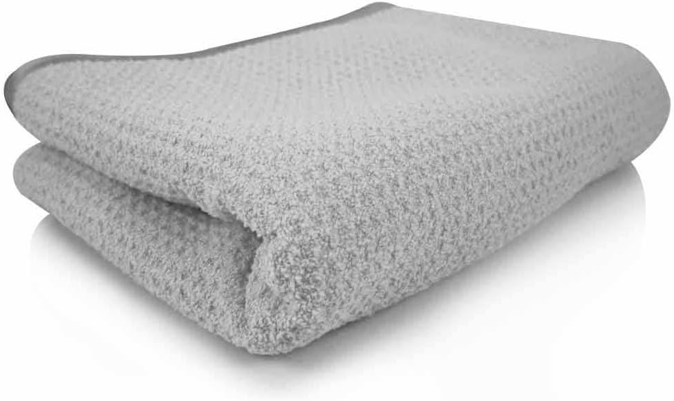 Gray Matter Microfiber Drying Towel - 25" x 36", 70/30 Blend with Silk Edging for Scratch-Free Car Drying, Ultra Absorbent and Safe for All Surfaces