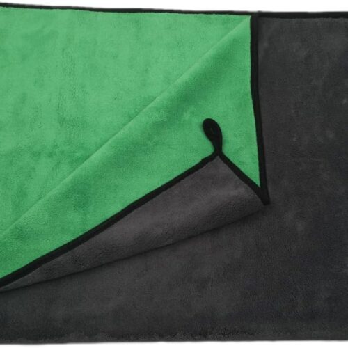 Large Microfiber Drying Towel for Car, Great Thick Soft Plush Towels, 36 x 24inches 800 Thickness, Quality, Washable, Absorbency No Scratch Lint Free Drying Towel (36 x 24inches,Grey-Green,1pack)