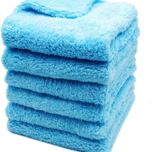 6Pack Car Microfiber Towel for Auto Thick Buffing Microfiber Cleaning Cloth 16"x16" Plush Polishing Drying Towels 450gsm Detailing Cloths