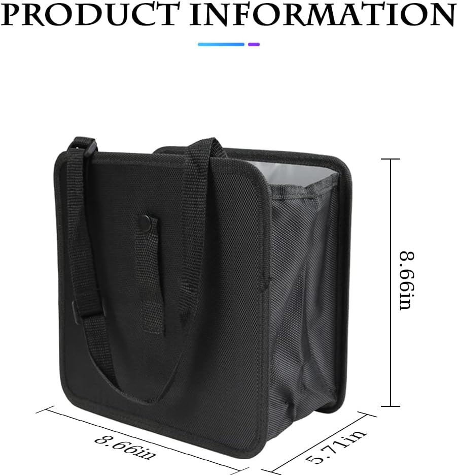 Foldable Car Trash Can, Hanging Waterproof Leakproof Trash Can Storage Bag for Car with Large Capacity, Car Interior Accessories (Small) - Image 2