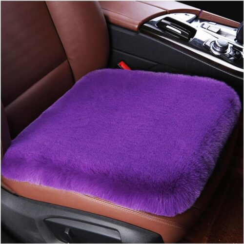 Soft Sheepskin Car Seat Cushion, Purple