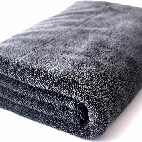 Car Drying Towel, Large Premium Microfiber Towels for Car Detail, Streak Free, Holds Up to 9 lbs, 1400 GSM, Ultra Soft, Super Absorbent, Twisted Loop Design, One-Pass, Auto, Trucks, SUVs, 24" x 36"