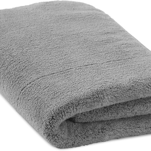 Microfiber Towel, Premium Car Drying Towel, Soft, Super Absorbent, Thick 1000 for Car Detailing Kit, Grey, 24 Inch x 24 Inch, 1 Pack