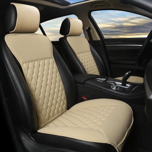 Anti-Slip Diamond Pattern Car Seat Covers, Beige